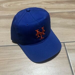 VINTAGE 90s New York Mets Hat Cap Snap Blue Baseball Specialties High Crown USA